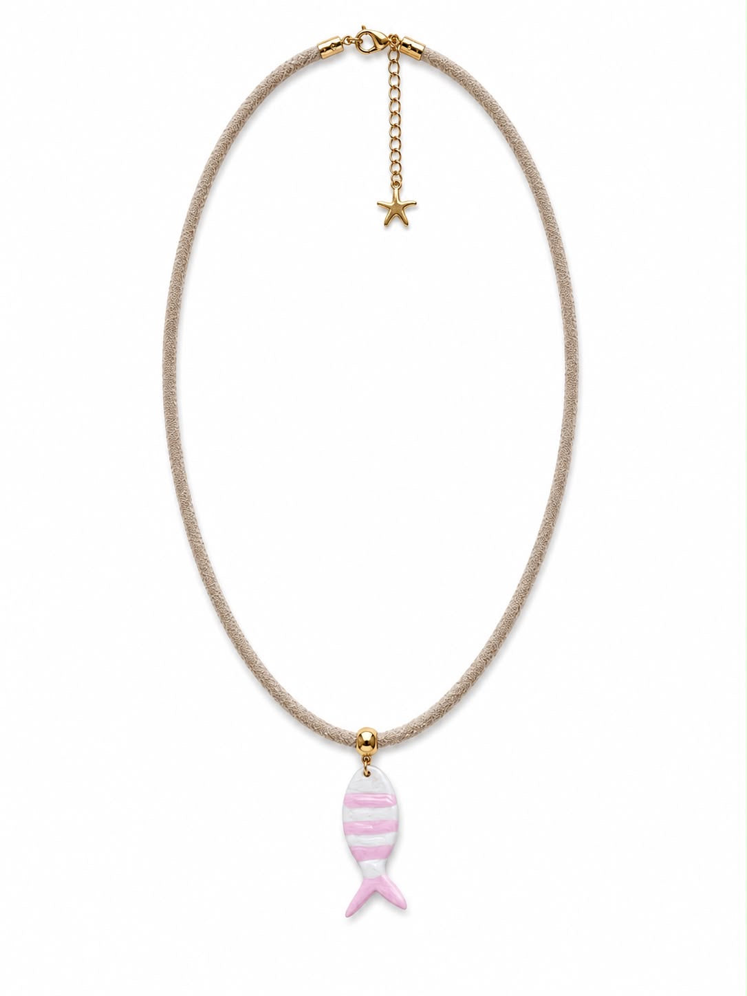 Pez rayas esmaltado rosa