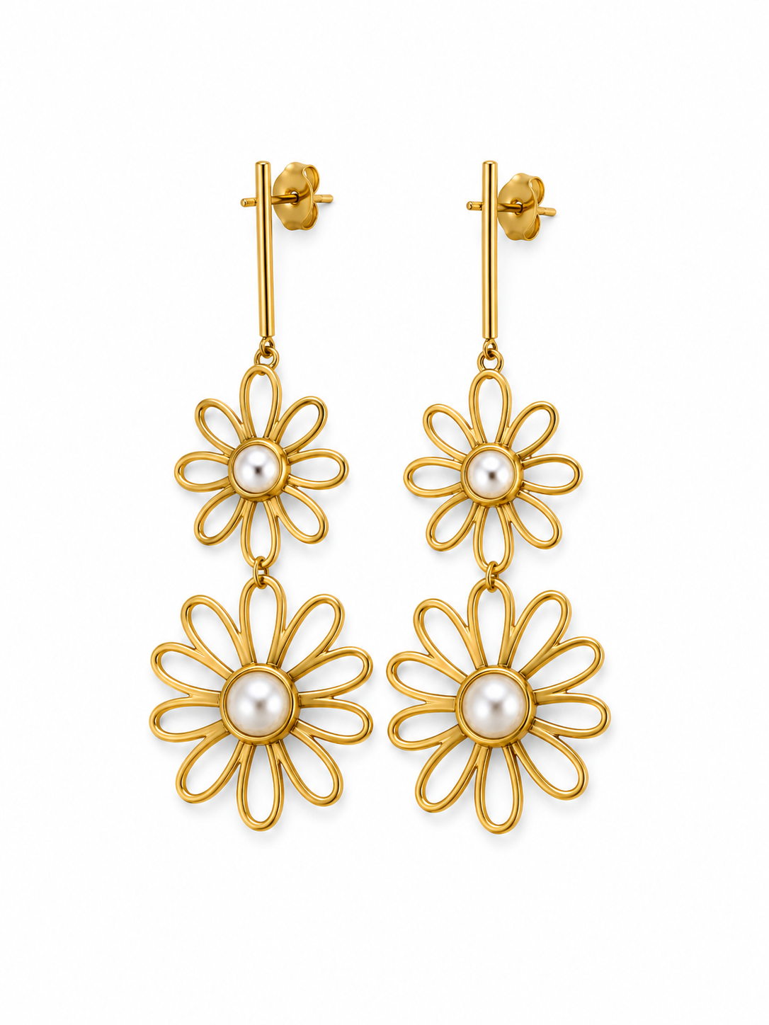 Flores con perla