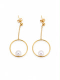 Pendientes perla aro