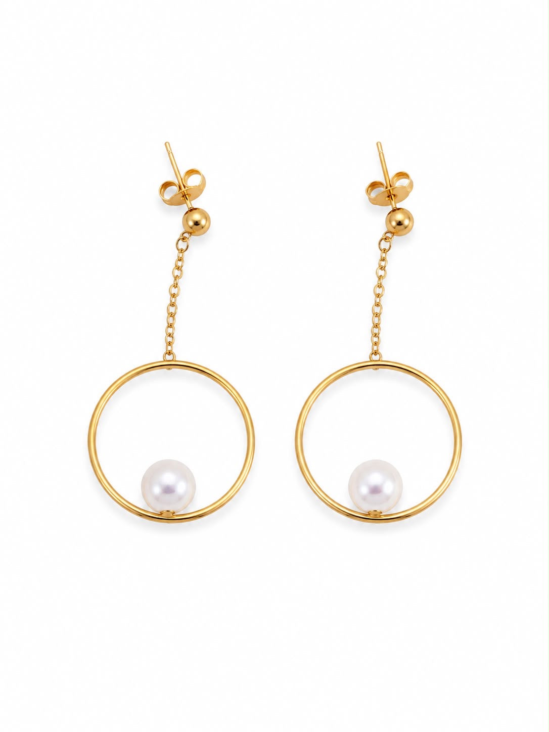 Pendientes perla aro