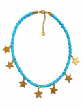 Estrellas Doradas Cuerda Azul