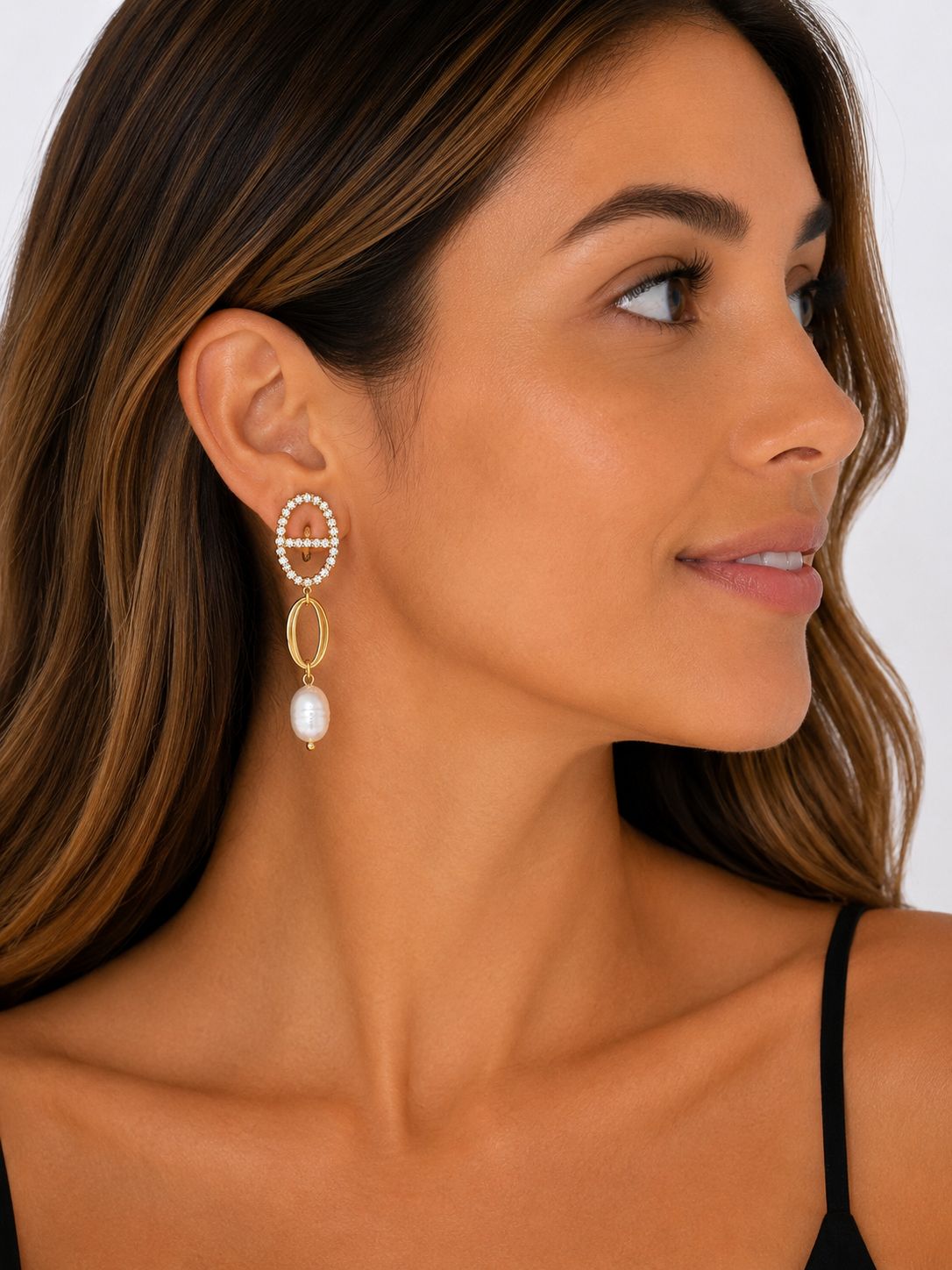Perlas con brillantes