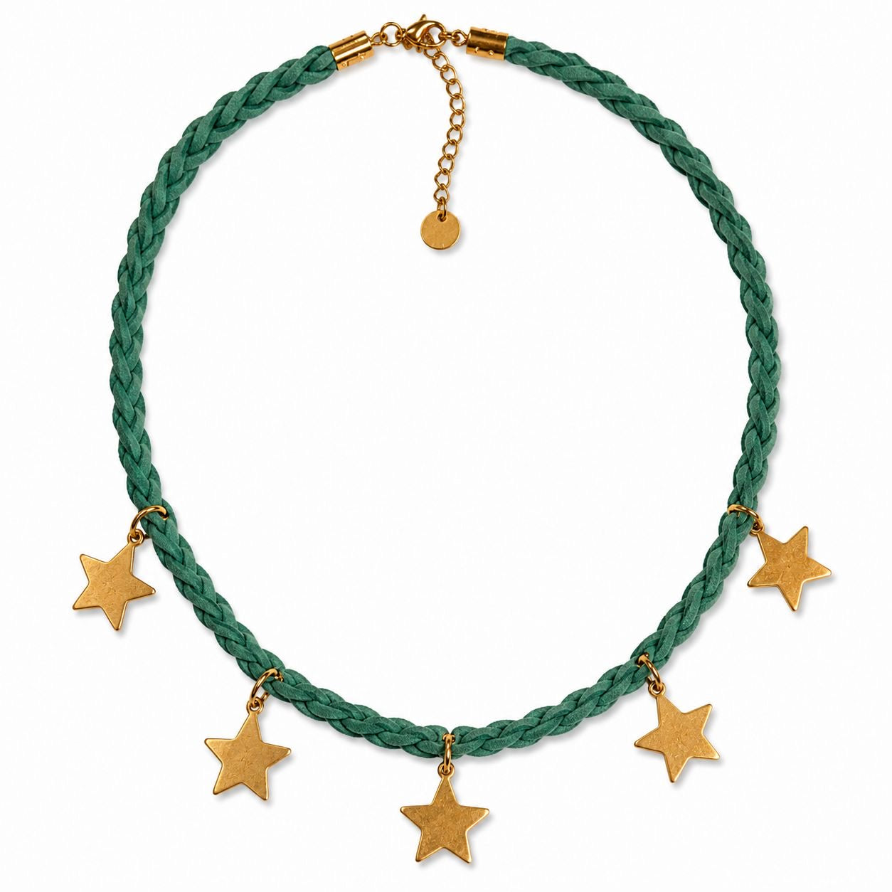 Estrellas Dorada Cuerda Verde