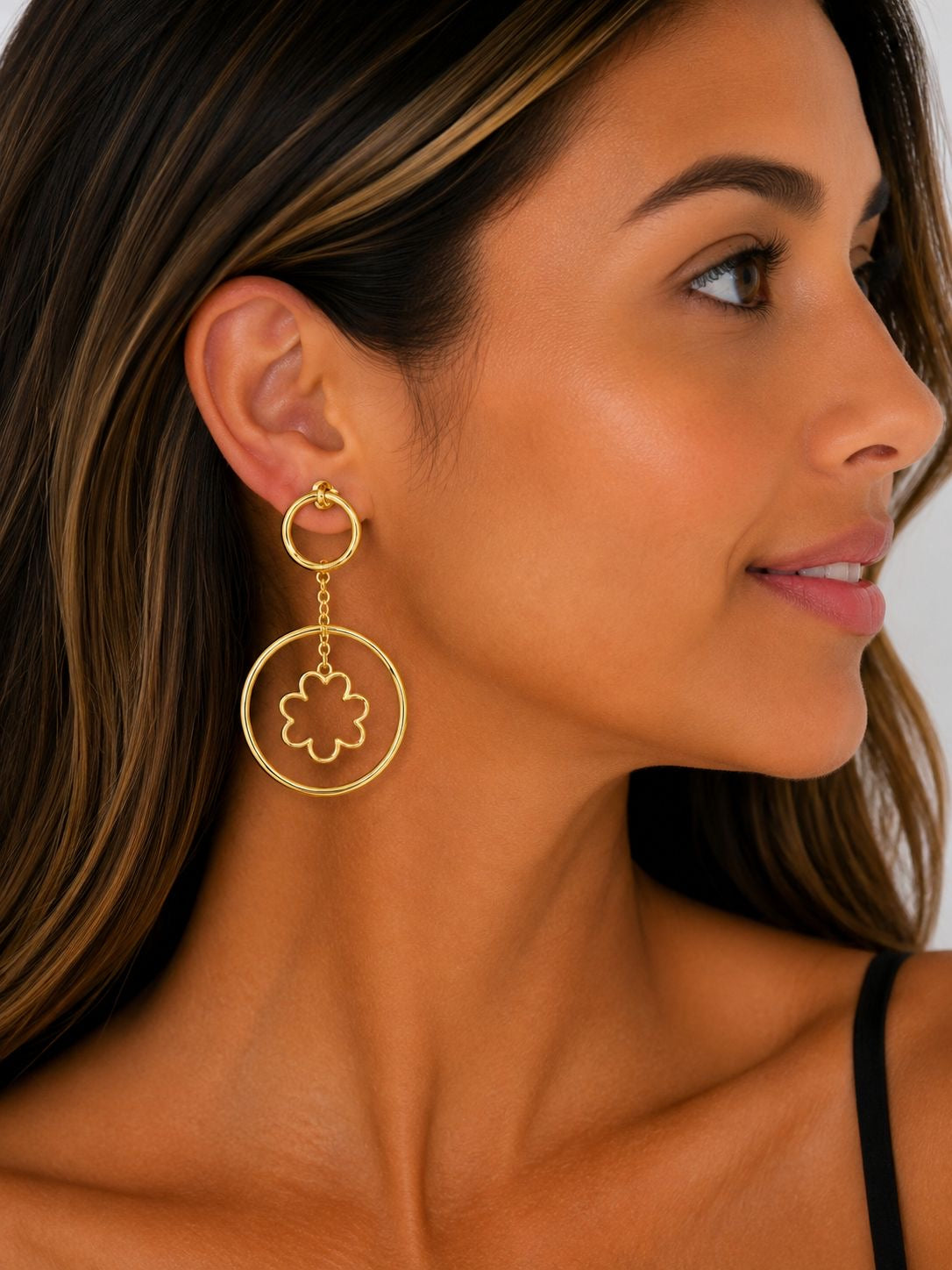 Perlas Con Flor Circulo