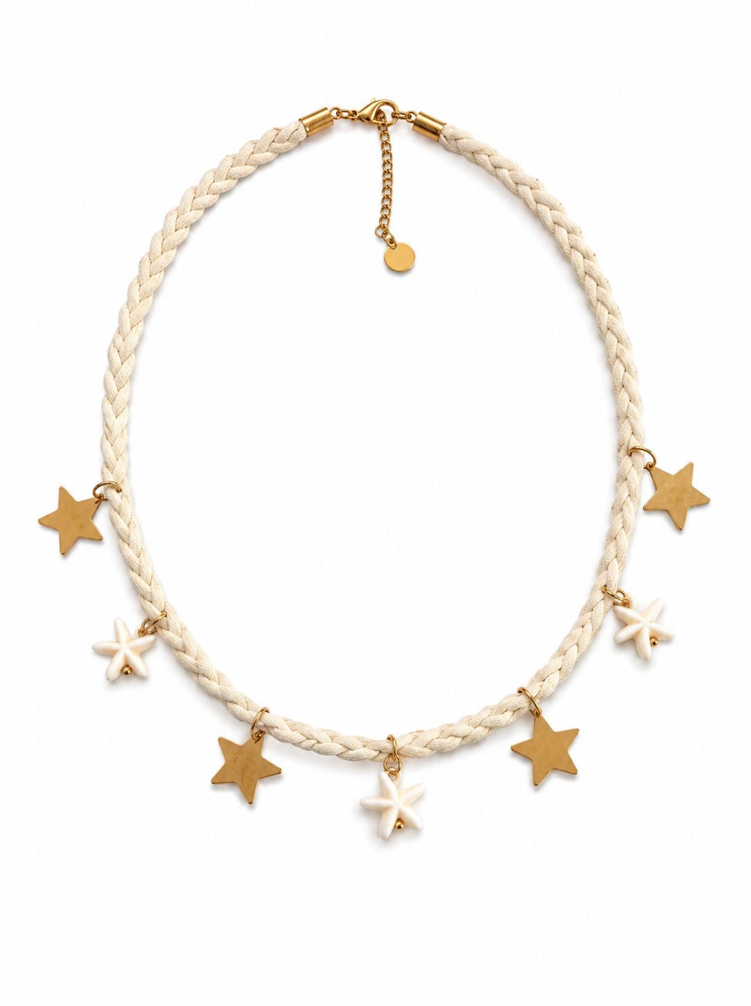 Estrellas blancas y doradas